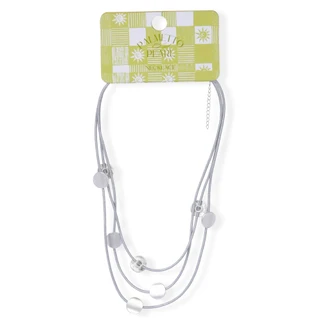 Thumbnail 1: Palmetto & Pearl 3 Row Disc Necklace 