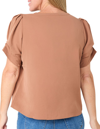 Thumbnail 2: Adrianna Papell Women's Pinched Sleeve Blouse 