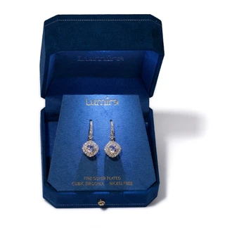 Thumbnail 3: Lumira Fine Silver Plated Round Drop Earrings 