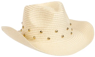 Thumbnail 1: Nicole Miller Studded Straw Cowboy Hat 