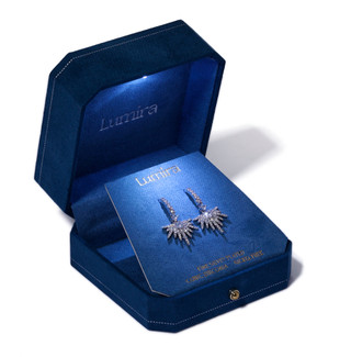 Thumbnail 3: Lumira Fine Silver Plated Crystal Fan Earrings 