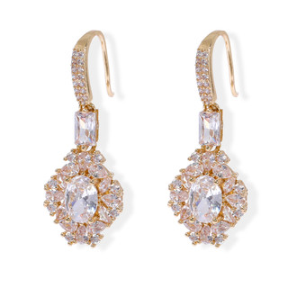 Thumbnail 1: Lumira Fine Silver Plated Pear Drop Earrings 
