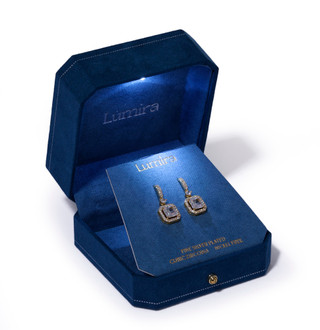 Thumbnail 3: Lumira Fine Silver Plated Square Drop Earrings 