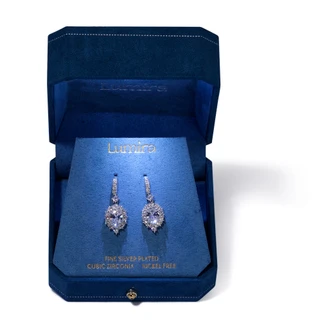 Thumbnail 2: Lumira Fine Silver Plated Pear Drop Earrings 