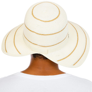 Thumbnail 2: Nautica Women's Straw Stripe Sun Hat 