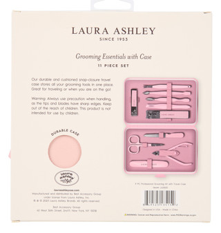 Thumbnail 2: Laura Ashley 11 Pc Grooming Essentials w/ Case Set 