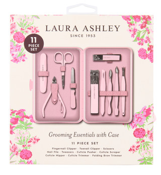 Thumbnail 1: Laura Ashley 11 Pc Grooming Essentials w/ Case Set 