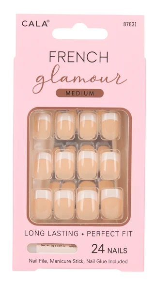 Thumbnail 1: CALA 24 Pc Medium French Glamour Nails 