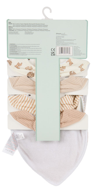 Thumbnail 2: DREAMGRO 4 Pk Bandana Bibs & Rattle 