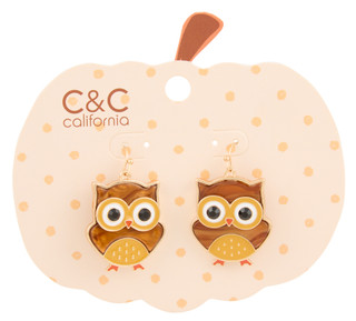 Thumbnail 1: C&C California Owl Drop Earrings 