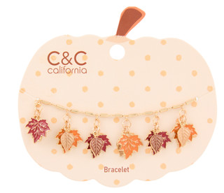 Thumbnail 1: C&C California Harvest Leaf Charm Bracelet 