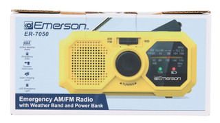 Thumbnail 1: Emerson Emergency AM/FM Radio w/ Weather Band & Power Bank 