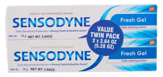 Thumbnail 1: SENSODYNE 2 Pk Fresh Gel Toothpaste 