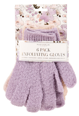 Thumbnail 1: Ruby & Millie 6 Pk Exfoliating Gloves 