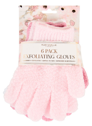 Thumbnail 1: Ruby & Millie 6 Pk Exfoliating Gloves 