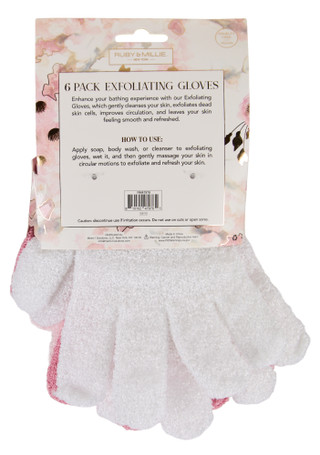 Thumbnail 2: Ruby & Millie 6 Pk Exfoliating Gloves 
