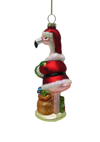 Thumbnail 2: Magical Season Glass Flamingo with Gifts Christmas Ornament  