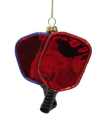 Thumbnail 2: Magical Season Glass Pickleball Christmas Ornament 
