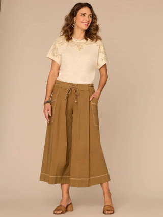 Thumbnail 2: Democracy Women's Scoop Neck Mixed Media Knit Top 