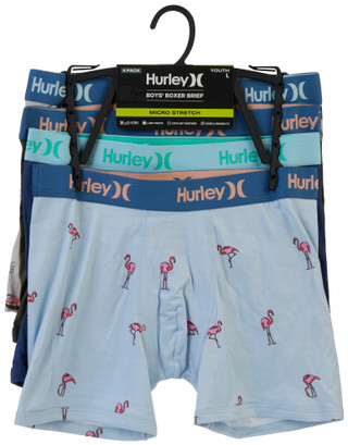 Thumbnail 1: Hurley Boys 4 Pk Micro Stretch Boxer Briefs Set 