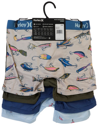 Thumbnail 3: Hurley Boys 4 Pk Micro Stretch Boxer Briefs Set 