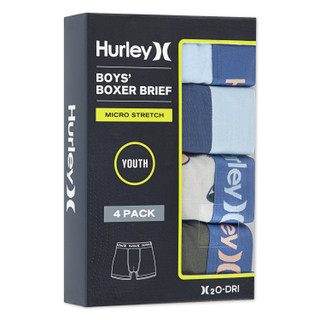 Thumbnail 4: Hurley Boys 4 Pk Micro Stretch Boxer Briefs Set 