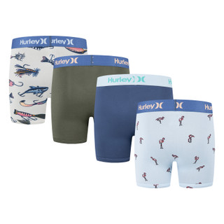 Thumbnail 5: Hurley Boys 4 Pk Micro Stretch Boxer Briefs Set 