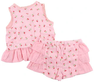 Thumbnail 2: Nanette Lepore Little Girls 2 Pc Print Ruffle Shorts Set 