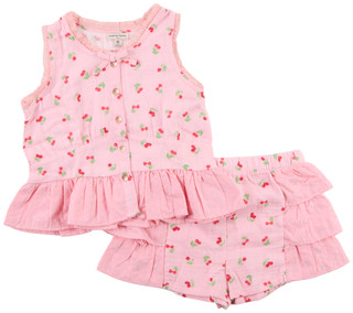 Thumbnail 1: Nanette Lepore Little Girls 2 Pc Print Ruffle Shorts Set 