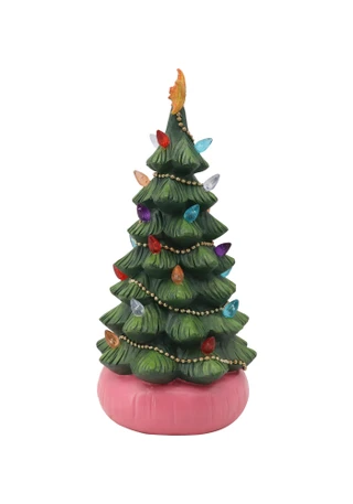 Thumbnail 2: Magical Season 12" Resin Flamingo Tree Decoration 