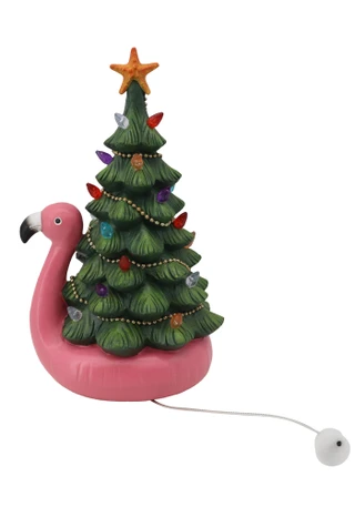 Thumbnail 3: Magical Season 12" Resin Flamingo Tree Decoration 