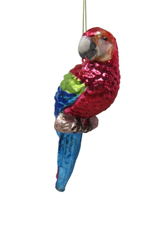 Thumbnail 1: Magical Season Glass Parrot Christmas Ornament 