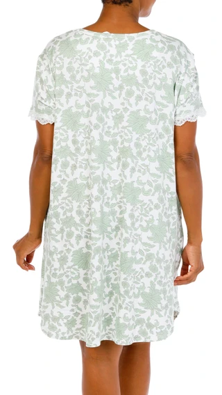 Thumbnail 3: FLORA Plus Short Sleeve Print Night Gown 