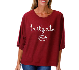 Thumbnail 1: ADRIENNE VITTADINI Women's Short Sleeve Tailgate Top 
