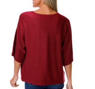 Thumbnail 2: ADRIENNE VITTADINI Women's Short Sleeve Tailgate Top 