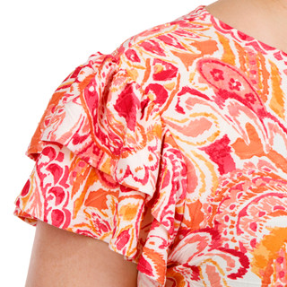 Thumbnail 3: Coral Bay Women's Plus Short Sleeve Jacquard Crew Neck Top 