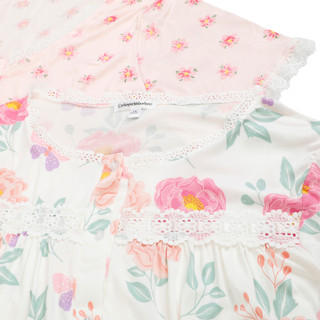Thumbnail 3: Catherine Malandrino Plus 2 Pk Short Sleeve Floral V Neck Night Gowns 