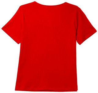Thumbnail 3: Coral Bay Women's Short Sleeve Embellished Stars Split Neck Top 