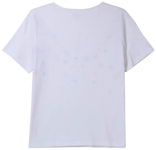 Thumbnail 3: Coral Bay Women's Short Sleeve Embellished Stars Split Neck Top 