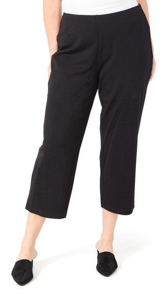 Thumbnail 1: Khakis & Co Plus Breezy Stretch Cropped Straight Leg Capris 
