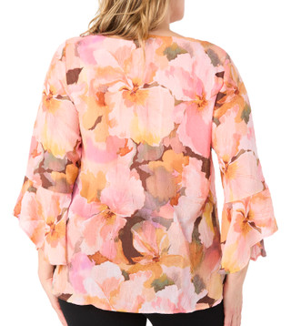 Thumbnail 2: Gloria Lance Plus 3Q Sleeve Floral Top 