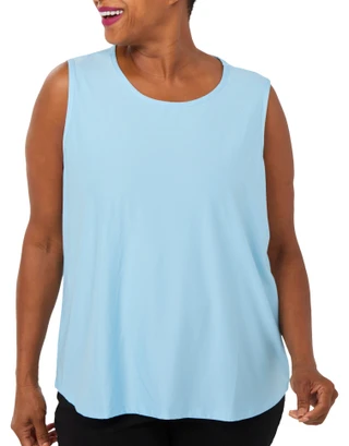 Thumbnail 1: Brisas Plus Sleeveless Linear Knit Tank Top 