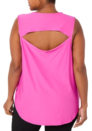 Thumbnail 2: Brisas Plus Sleeveless Linear Knit Tank Top 