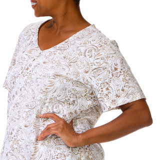Thumbnail 4: Coral Bay Plus Short Sleeve Henley V Neck Top 