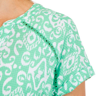 Thumbnail 3: Coral Bay Women's Waffle Knit Henley Neckline Top 