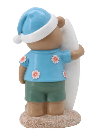 Thumbnail 2: Magical Season 12" Resin Surfing Teddy Bear Figurine 