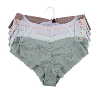 Thumbnail 1: Danskin Women's 5 Pk No Show V-Front Panties 