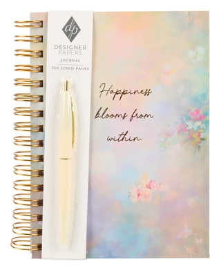 Thumbnail 1: Designer Greetings 320 Lined Pages Spiral Notebook 