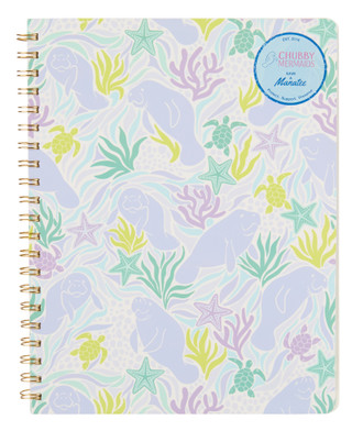 Thumbnail 1: Chubby Mermaids Coastal Manatee Spiral Notebook  
