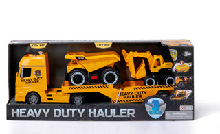 Thumbnail 1: Brooklyn Lollipop 3 Vehicle Heavy Duty Hauler Toy Set 